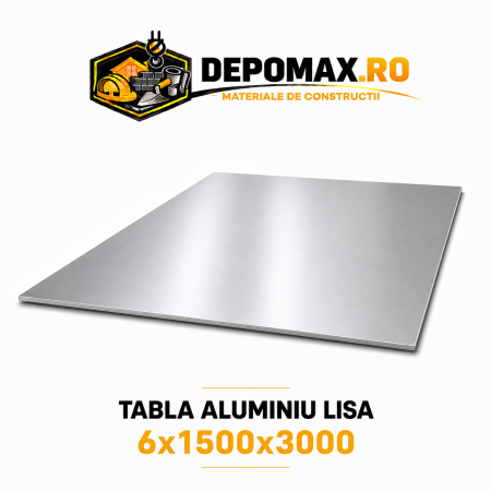 Tabla aluminiu lisa 6mm, 1500x3000mm (1050A)